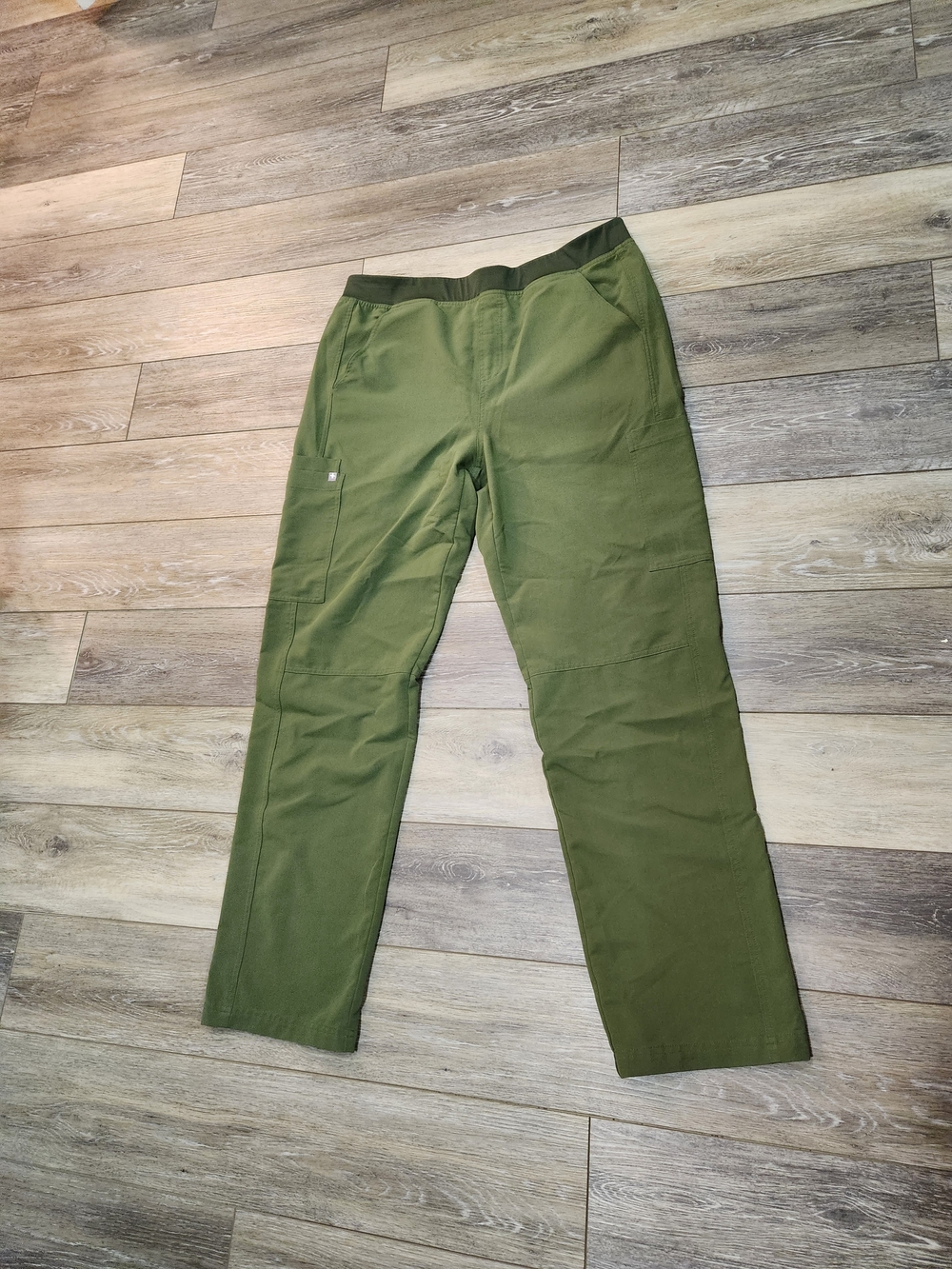 Figs Dark Olive Green Mens Cargo Medical Scrub  Pants Size XLarge